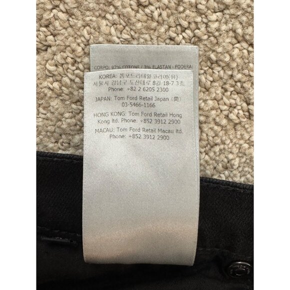Tom Ford Black Mid-Rise Skinny Jeans w/Zippers Stretch Size 27 Soft Denim - Picture 12 of 14